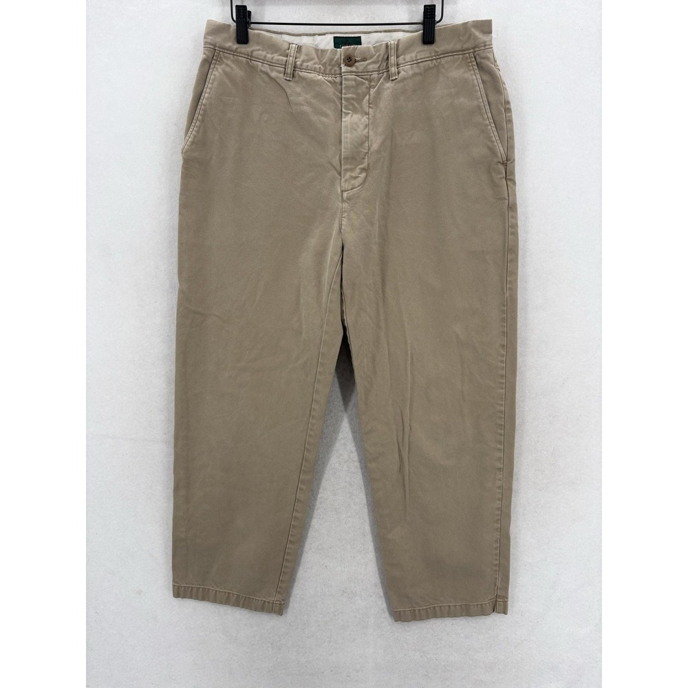 J.Crew Oarsman Classic Chino Pants Mens 33x30 Beige Stretch Relaxed Taper Preppy
